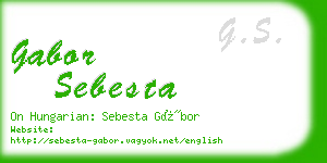 gabor sebesta business card